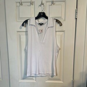 NWT Ambiance White Collar tank size 2x
